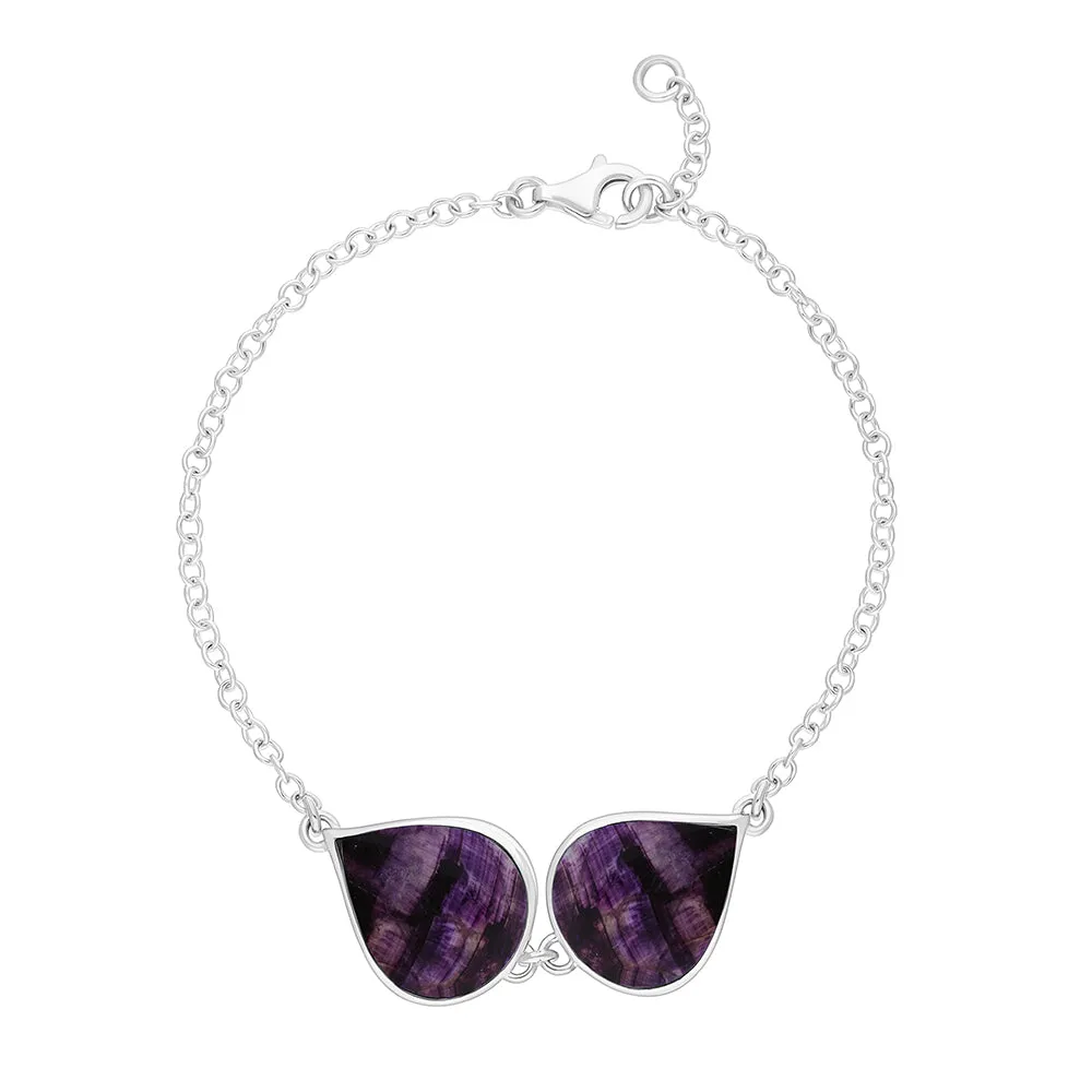 Sterling Silver Blue John Flore Filigree Bracelet sold by Jura Watches product image thumbnail 3