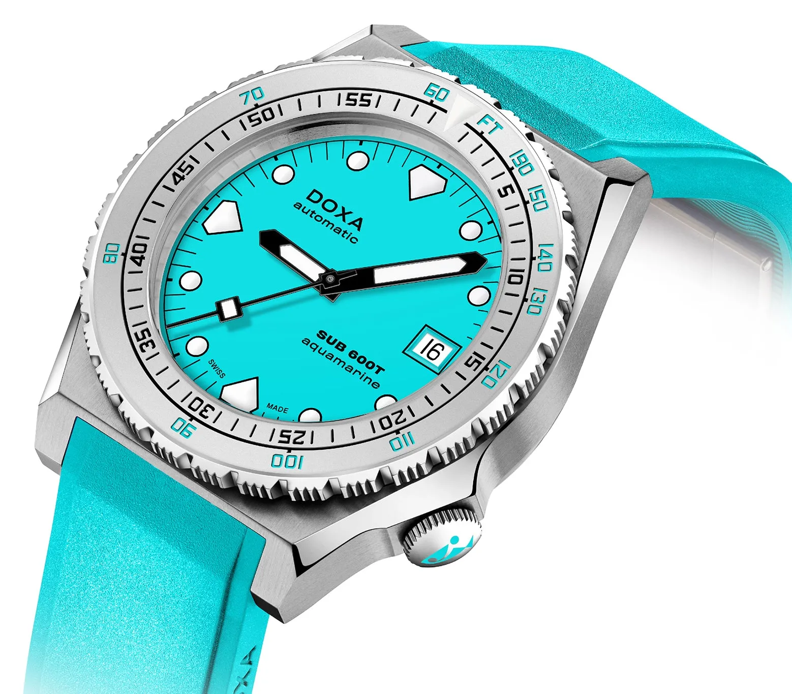 Doxa SUB 600T Aquamarine Rubber sold by Jura Watches product image thumbnail 2