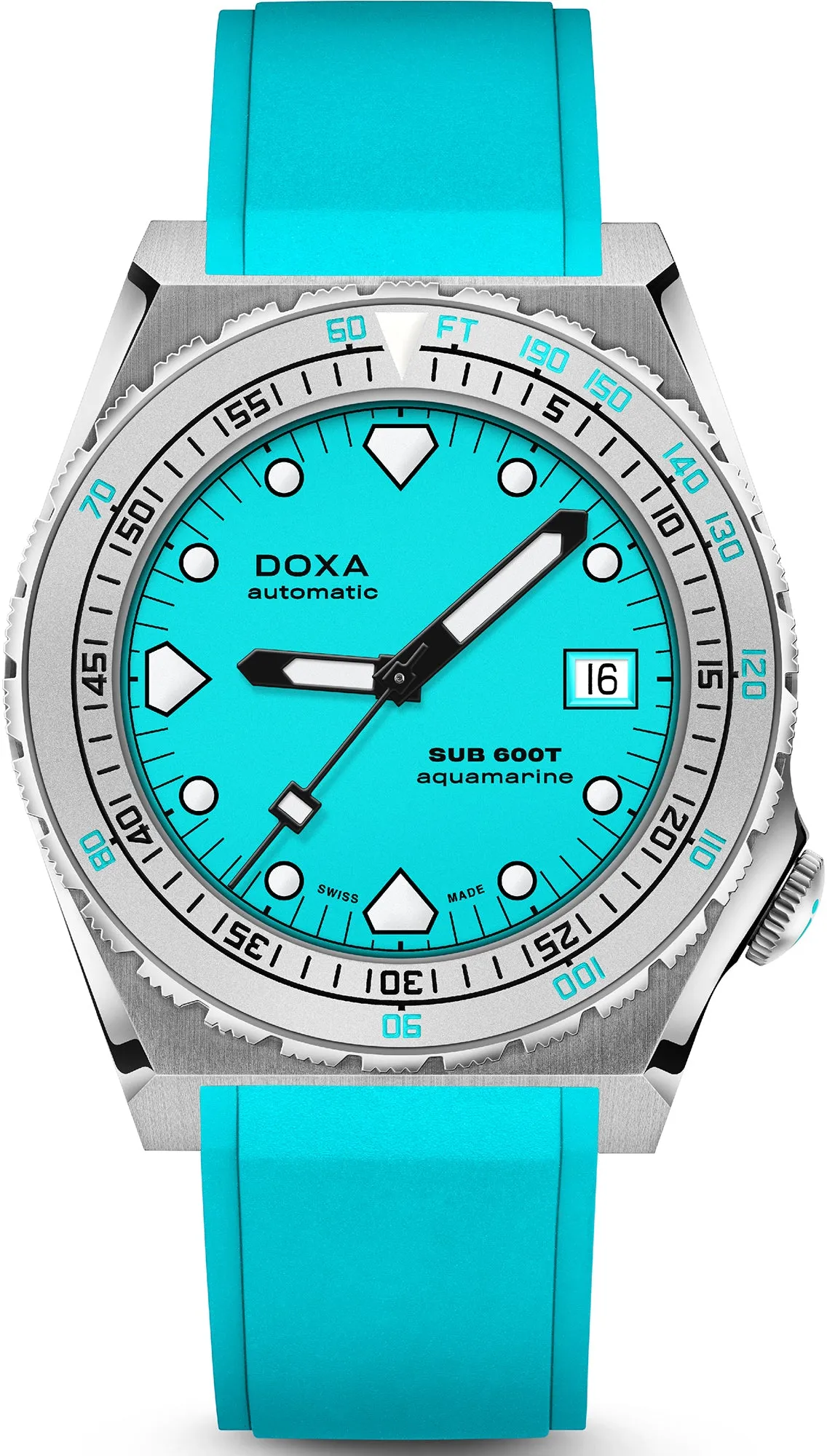 Doxa SUB 600T Aquamarine Rubber sold by Jura Watches