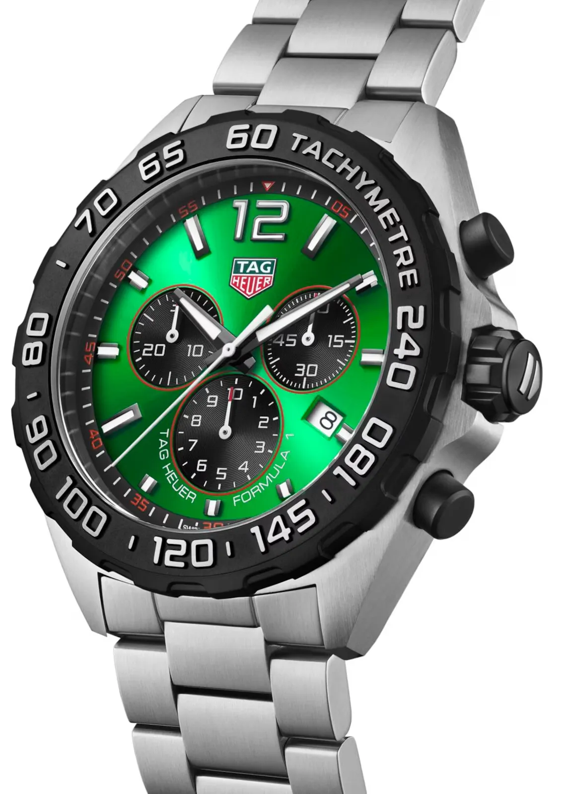 TAG Heuer Ex-Display Formula 1 Chronograph Green Bracelet sold by Jura Watches product image thumbnail 5
