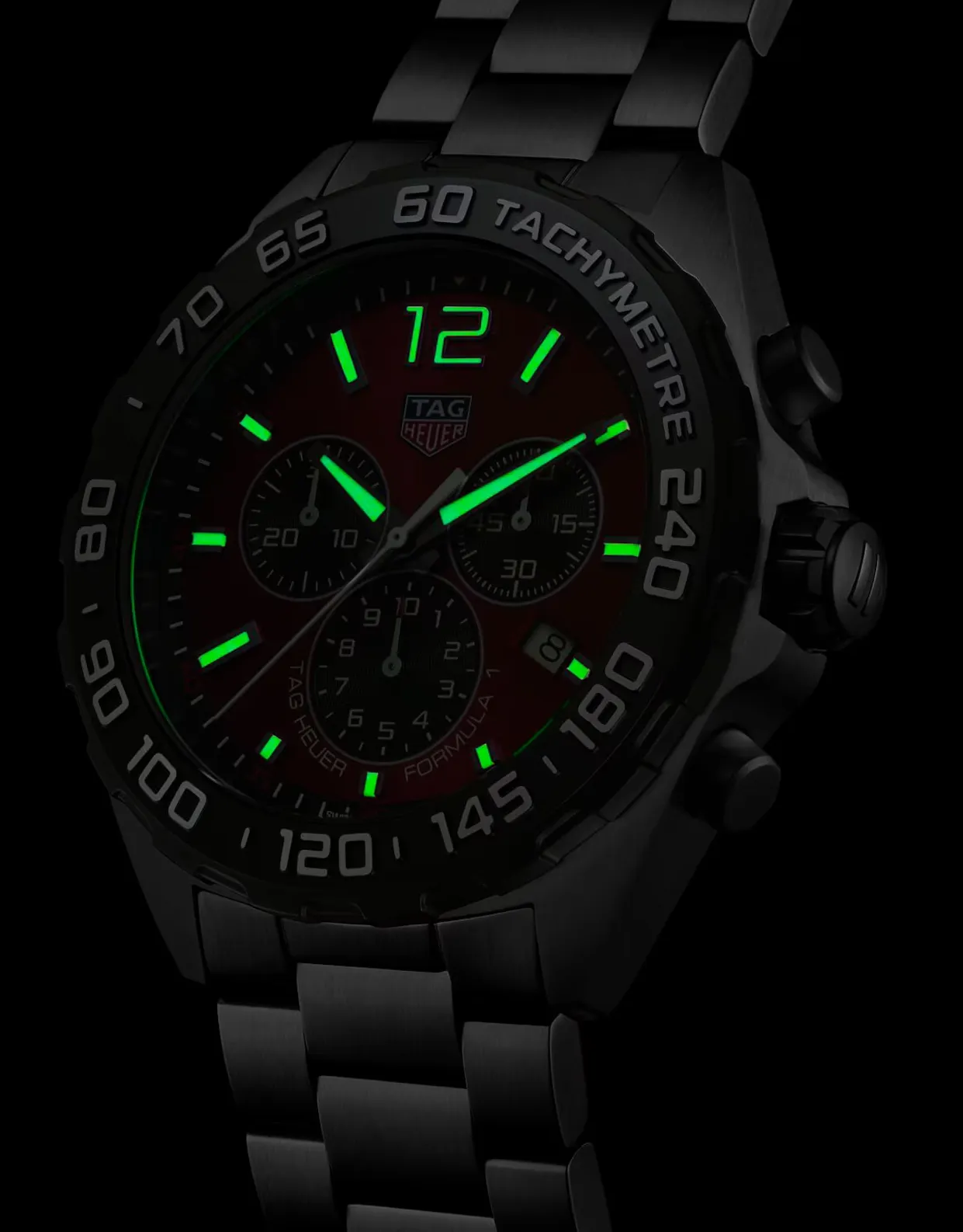 TAG Heuer Ex-Display Formula 1 Chronograph Green Bracelet sold by Jura Watches product image thumbnail 2