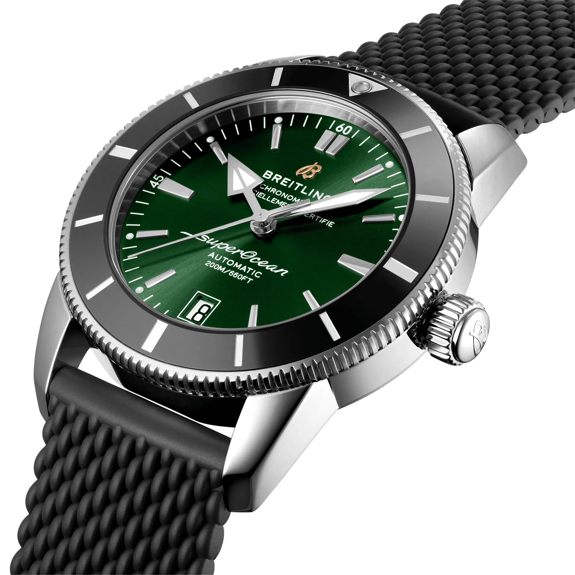 Breitling Pre-Owned Superocean Heritage Green Rubber Watch D sold by Jura Watches product image thumbnail 2
