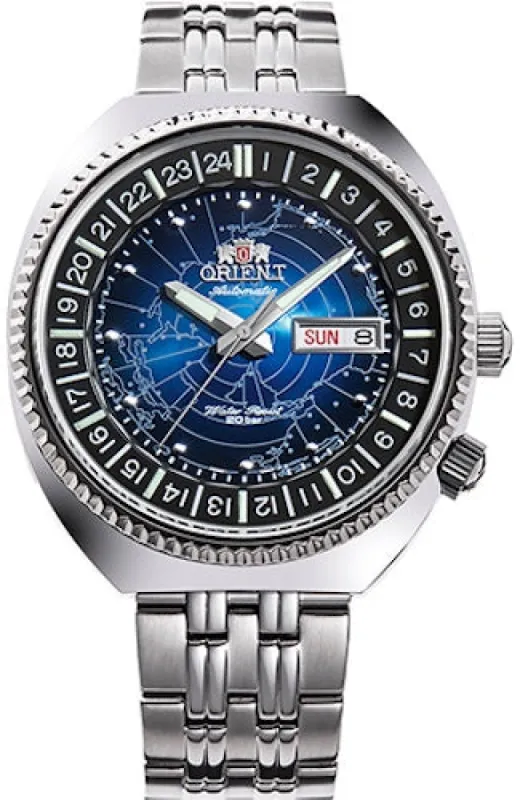Orient Revival World Map Watch sold by Jura Watches