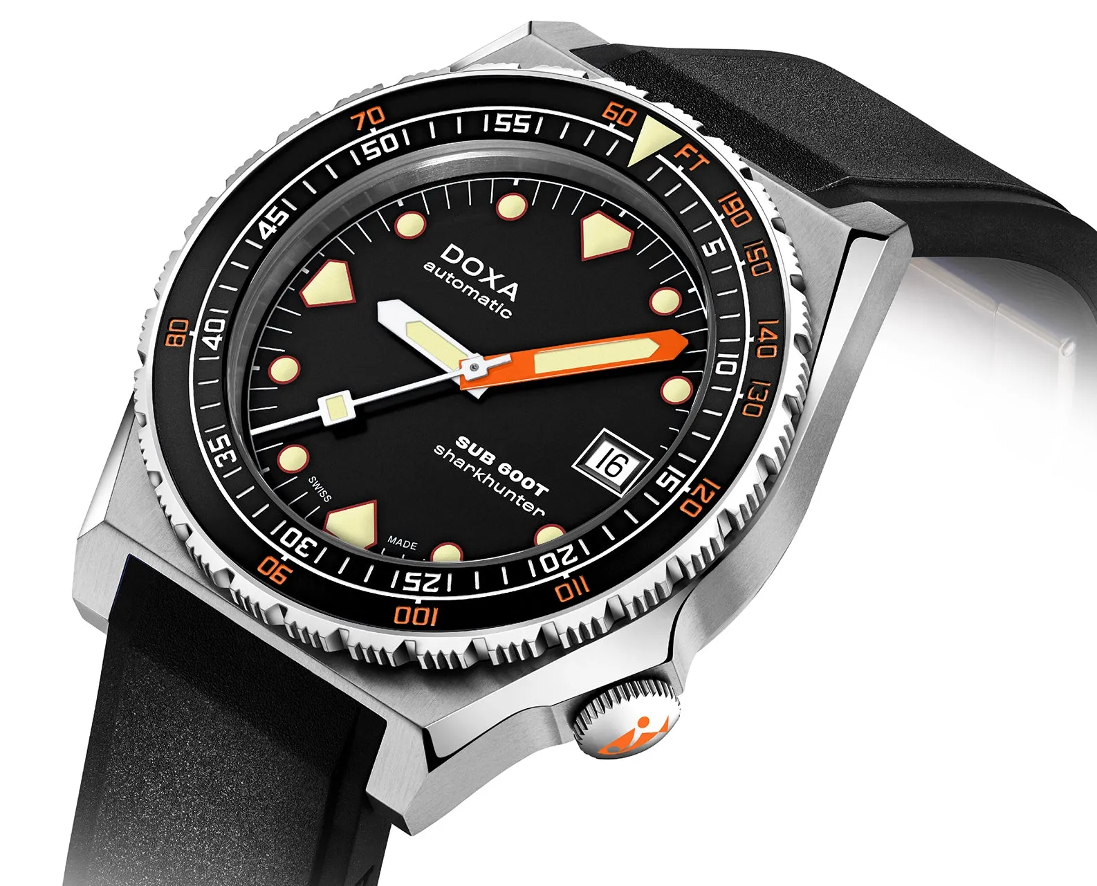 Doxa Watch SUB 600T Sharkhunter Rubber sold by Jura Watches product image thumbnail 2
