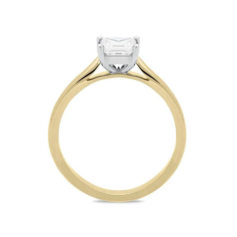 18ct Yellow Gold 0.71ct Diamond Princess Cut Solitaire Ring sold by Jura Watches product image thumbnail 2