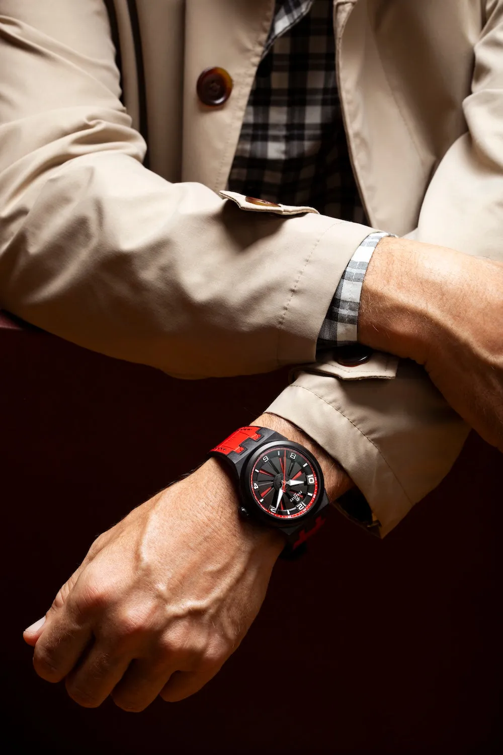 Perrelet Turbine Carbon Red Watch sold by Jura Watches product image thumbnail 5