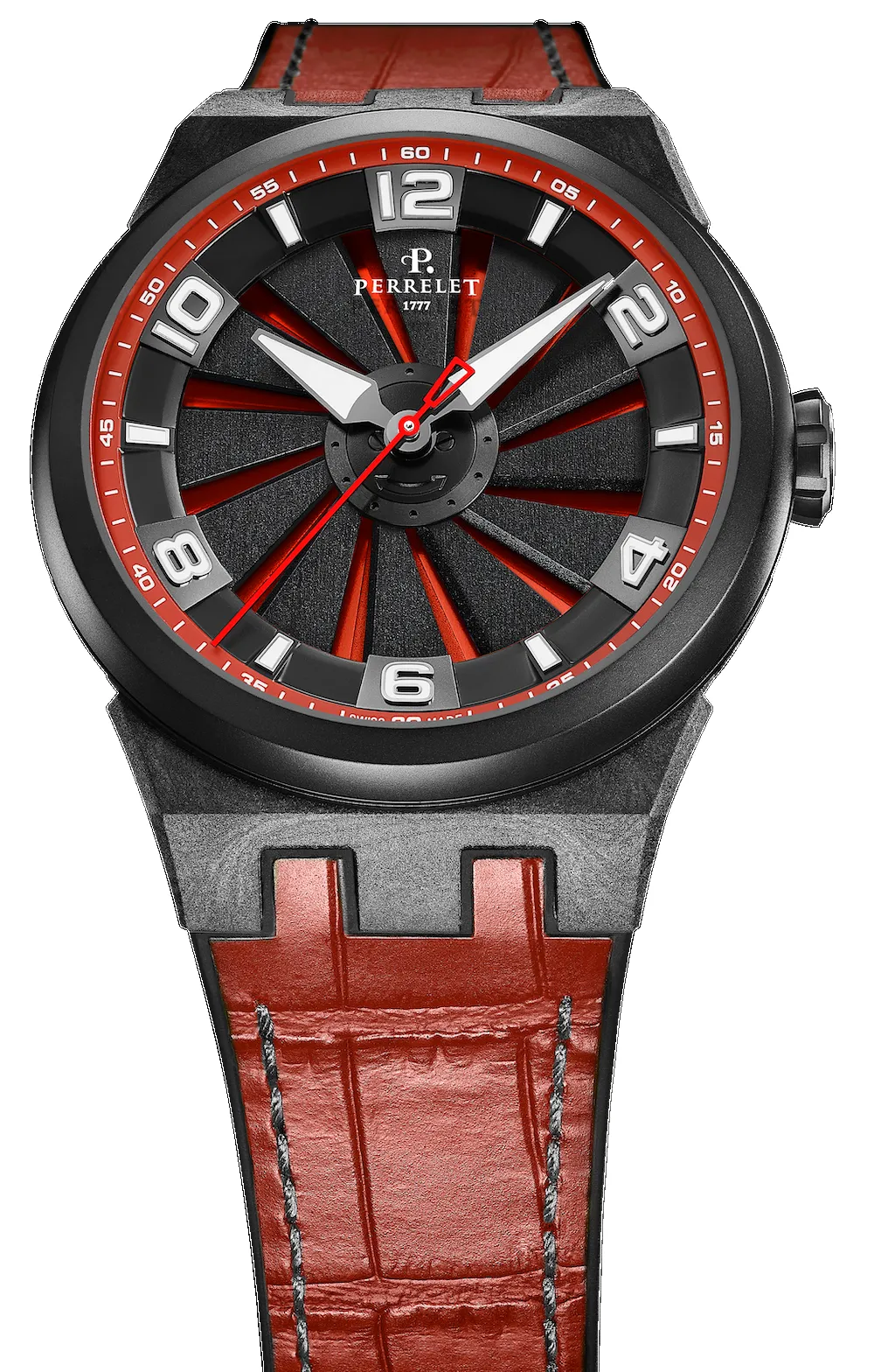 Perrelet Turbine Carbon Red Watch sold by Jura Watches product image thumbnail 3