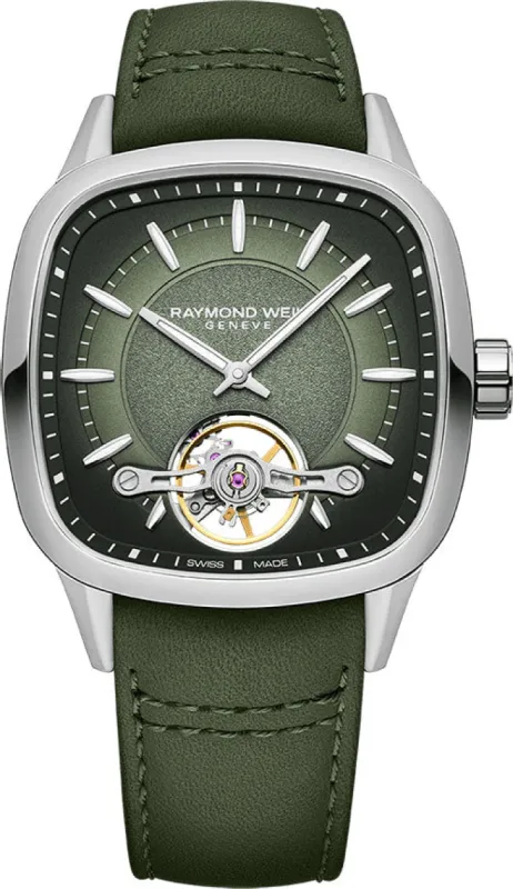 Raymond Weil Freelancer Calibre RW1212 Green Watch made by Raymond Weil