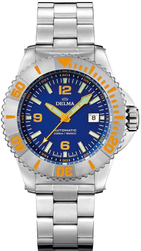 Delma Blue Shark IV Blue Limited Edition Watch made by Jura Watches