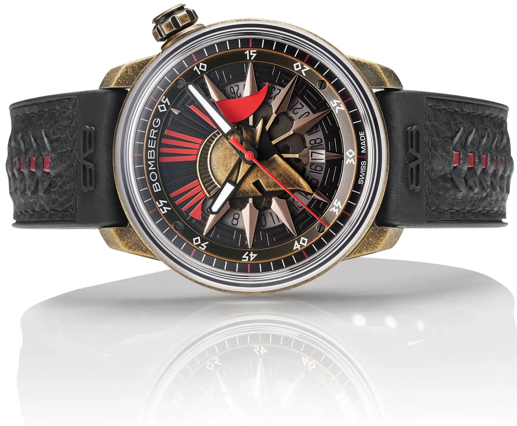 Bomberg Watch BB-01 Auto Spartan Red Black Limited Edition sold by Jura Watches product image thumbnail 5