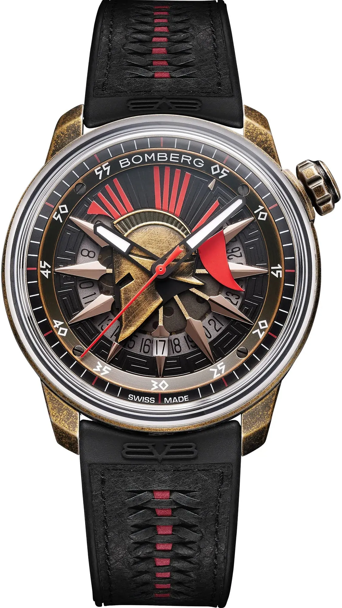 Bomberg Watch BB-01 Auto Spartan Red Black Limited Edition sold by Jura Watches