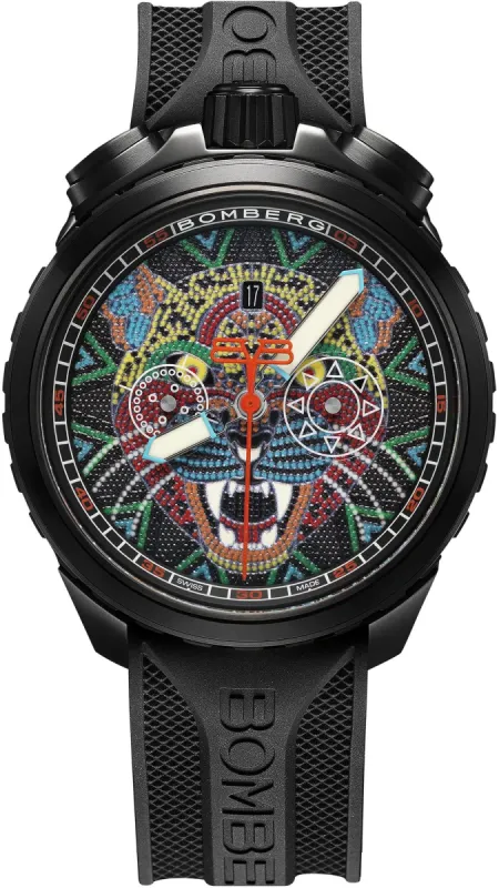 Bomberg Bolt-68 Heritage Jaguar Huichol Limited Edition Watch sold by Jura Watches