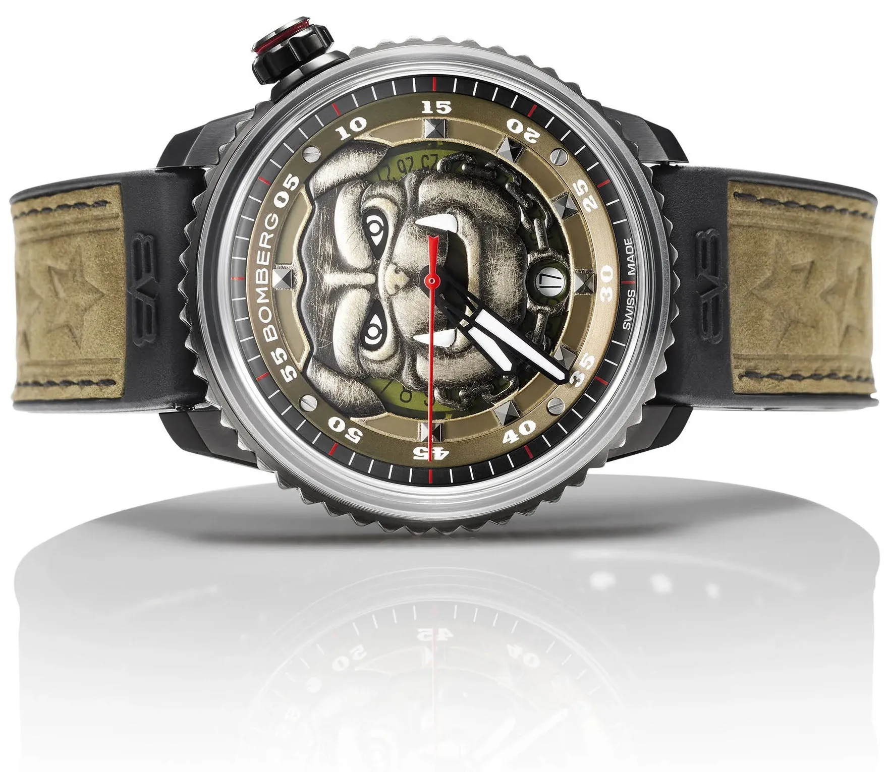 Bomberg BB-01 Auto Military Bulldog Limited Edition Watch sold by Jura Watches product image thumbnail 4