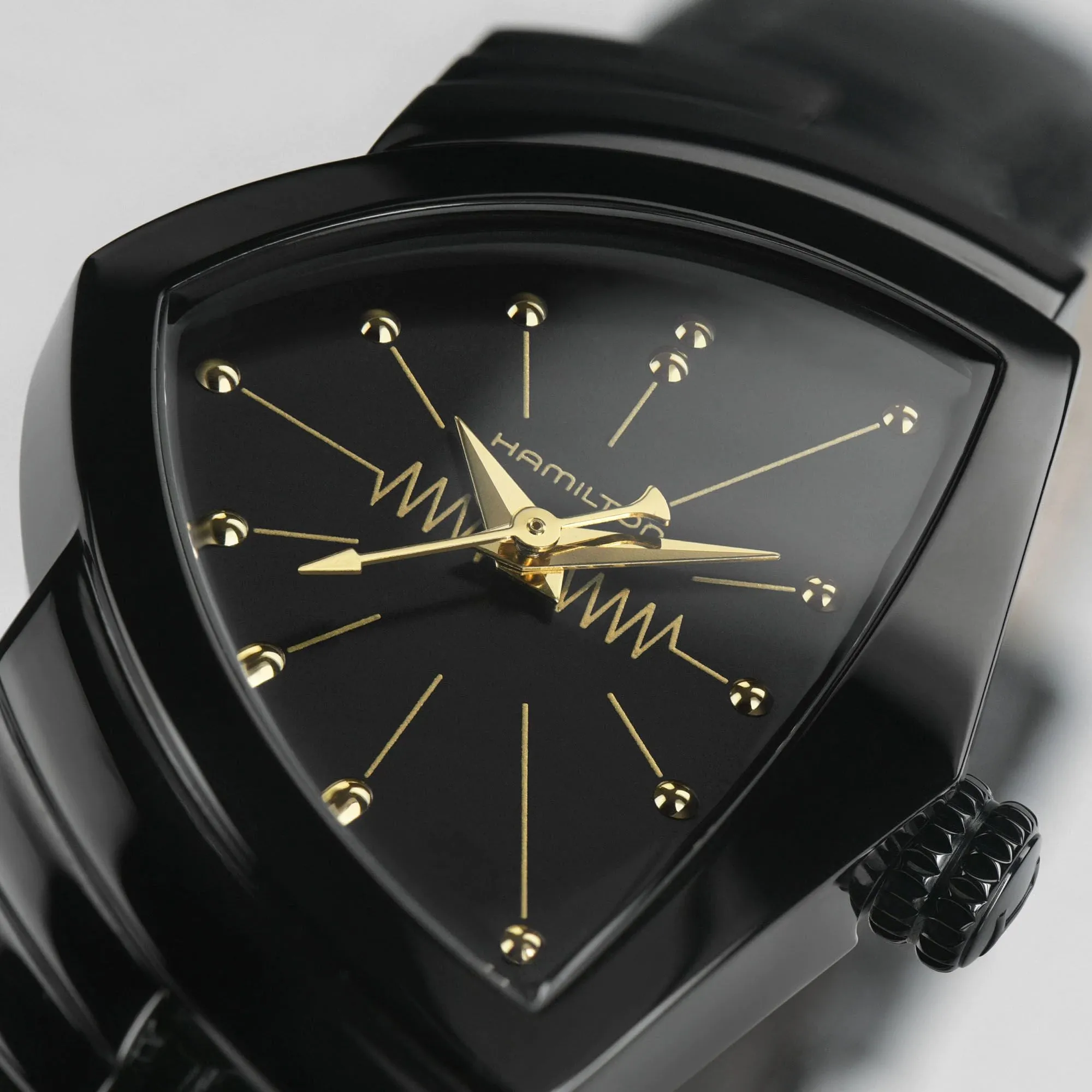Hamilton Watch Ventura S Quartz Black & Gold sold by Jura Watches product image thumbnail 3