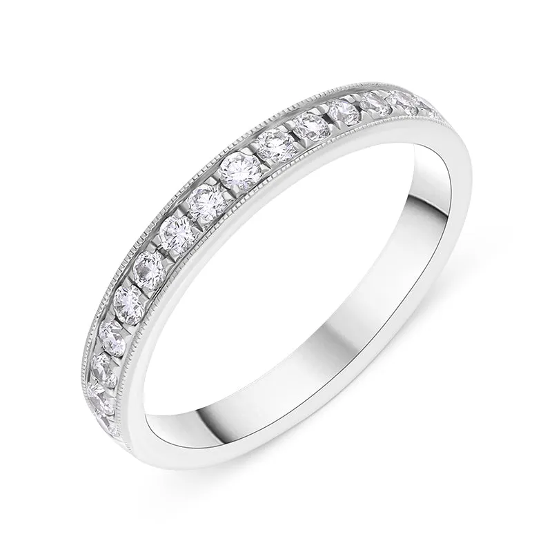 18ct White Gold 0.30ct Diamond Half Eternity Ring sold by Jura Watches