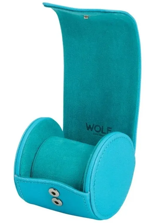 WOLF Watch Roll Black Tutti Frutti Turquoise D sold by Jura Watches