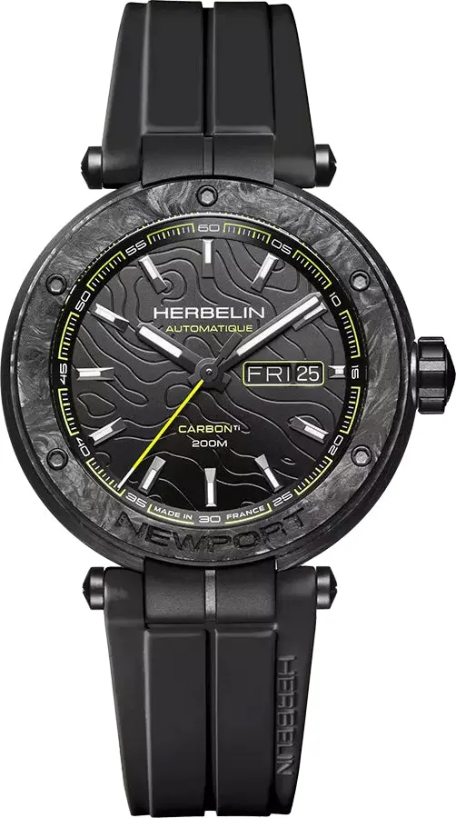 Herbelin Newport Carbon Titanium Watch sold by Jura Watches