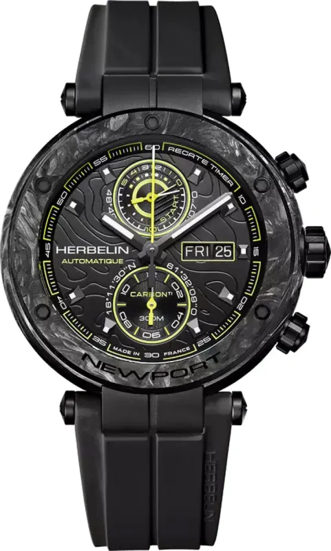 Herbelin Newport Carbon Titanium Watch made by Jura Watches