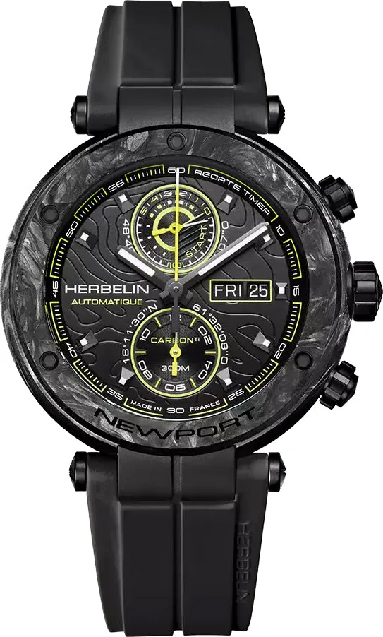Herbelin Newport Carbon Titanium Watch sold by Jura Watches