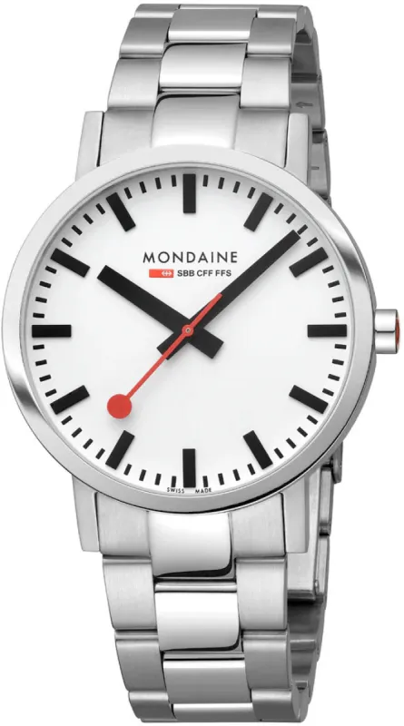 Mondaine Classic White Mens Watch sold by Jura Watches