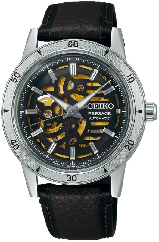 Seiko Presage Style 60s Elegant Yet Rugged Biker Style Watch sold by Jura Watches