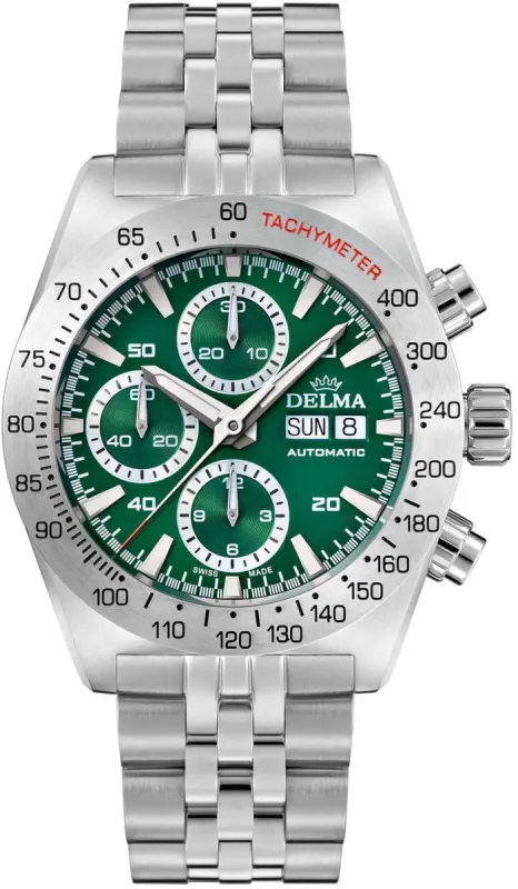 Delma Montego Chronograph Green Bracelet Watch sold by Jura Watches