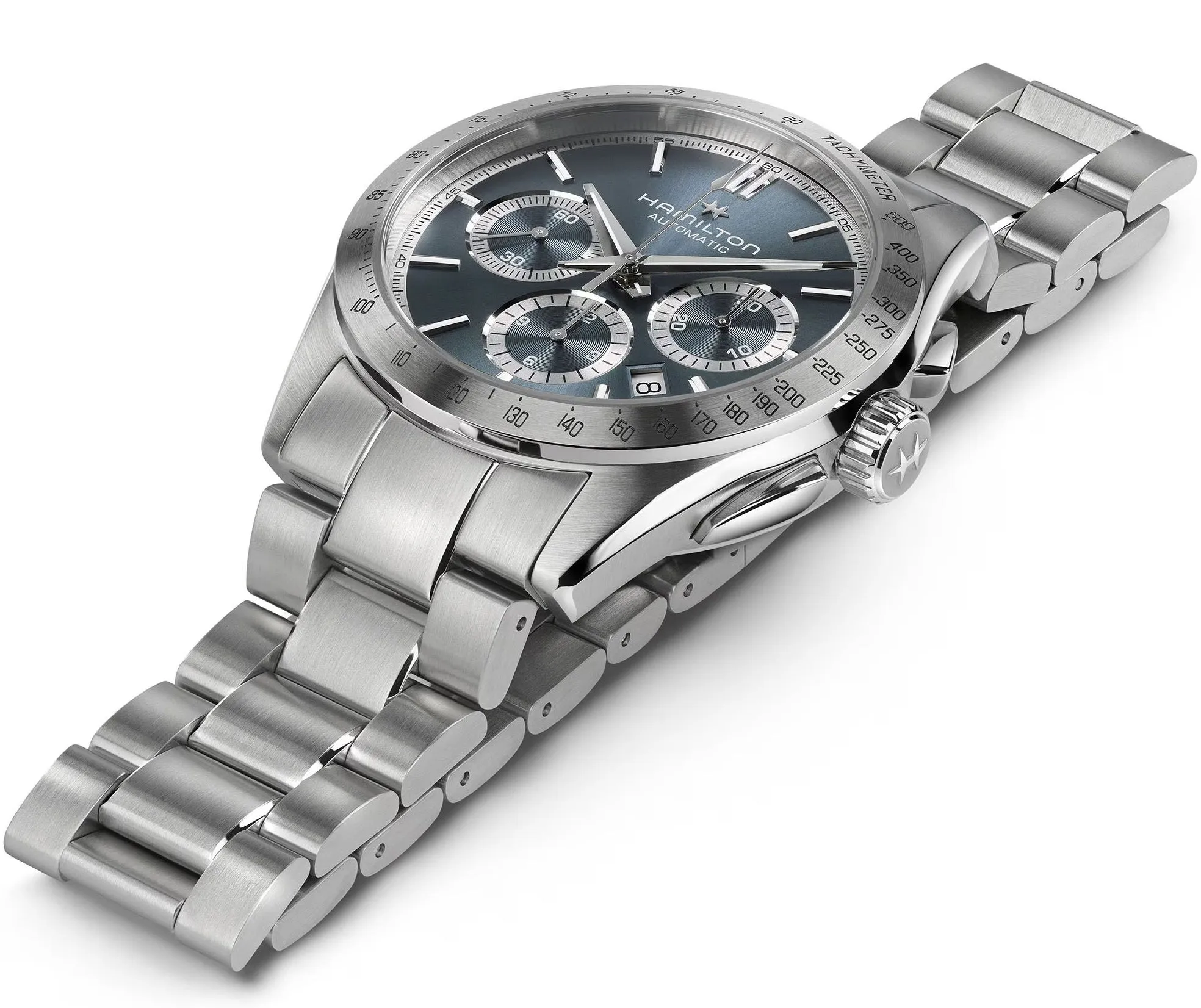Hamilton Ex-Display Jazzmaster Performer Automatic Chrono Blue sold by Jura Watches product image thumbnail 3