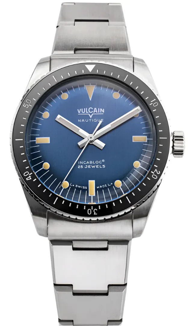 Vulcain Skindiver Blue Bracelet Watch sold by Jura Watches