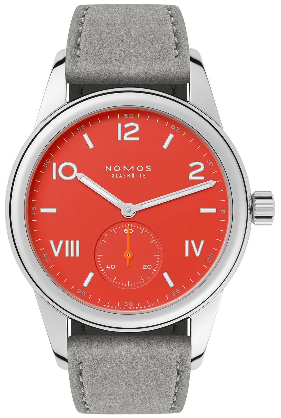 Nomos Glashutte Club Campus Nonstop Red Sapphire Crystal Watch sold by Jura Watches