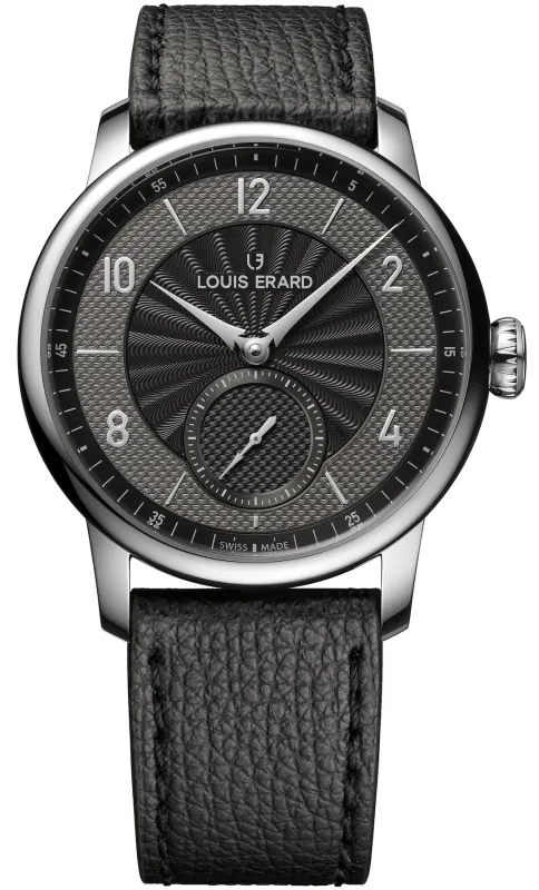 Louis Erard Excellence Petite Seconde Guilloche 42mm Anthracite Black Watch made by Jura Watches