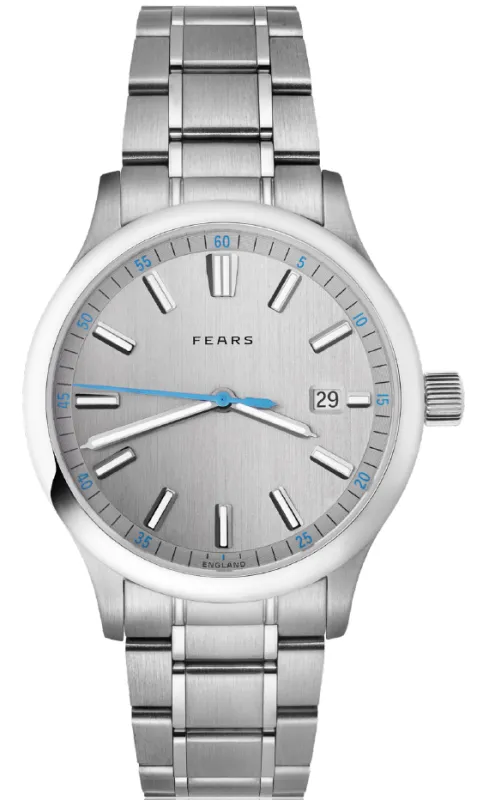 Fears Redcliff 39.5 Date Pewter Grey Watch made by Jura Watches