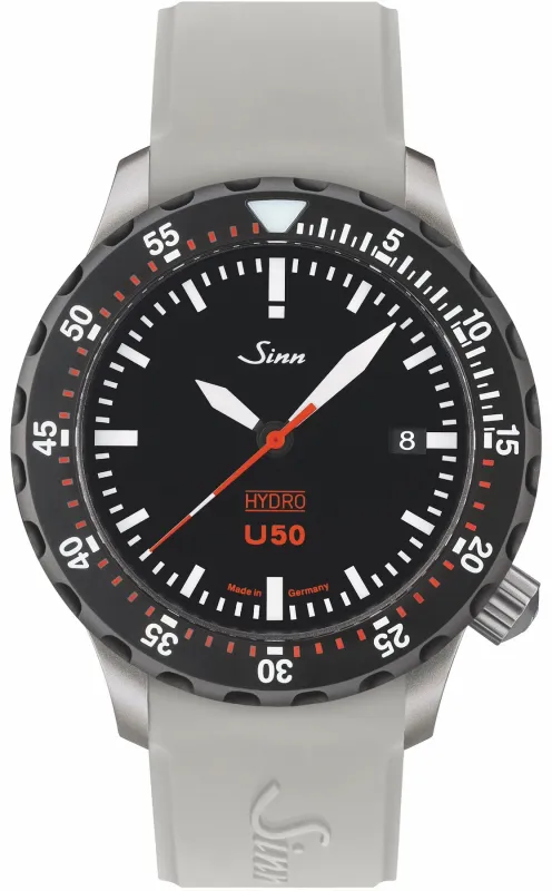 Sinn U50 Hydro SDR Silicone White Watch sold by Jura Watches