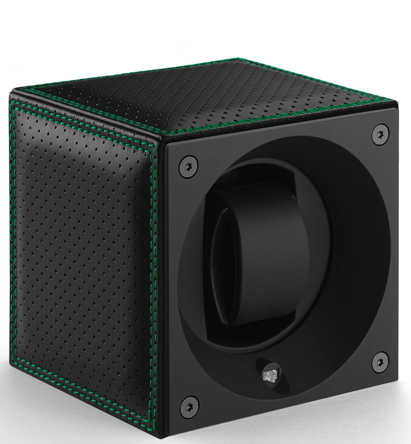 Swiss Kubik Watch Winder Single Masterbox Racing Line Green Stitching sold by Jura Watches