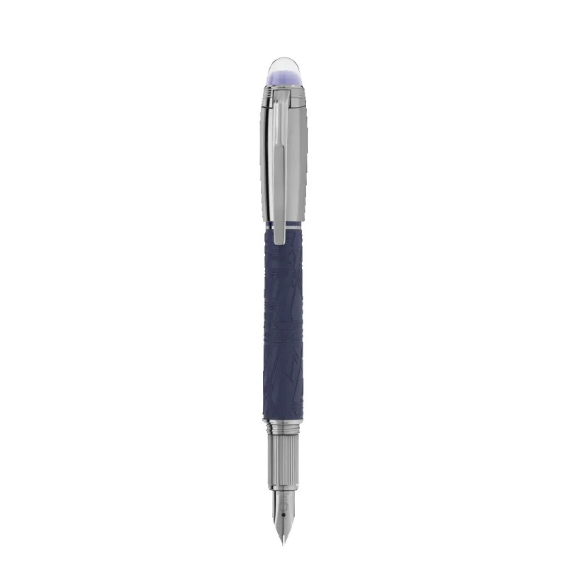Montblanc Starwalker SpaceBlue Doue Fountain Pen (F) sold by Jura Watches