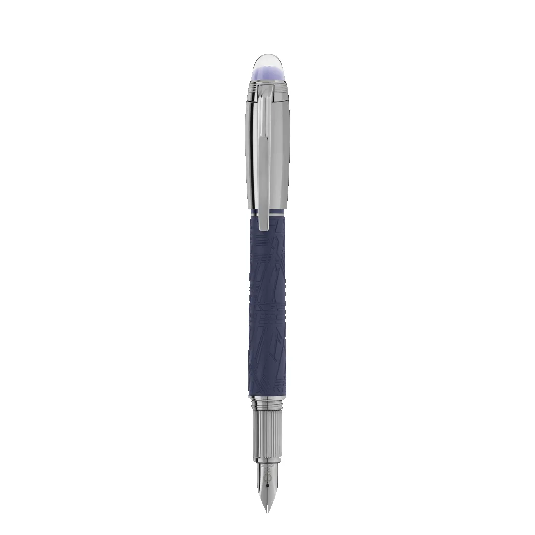 Montblanc Starwalker SpaceBlue Doue Fountain Pen (F) sold by Jura Watches