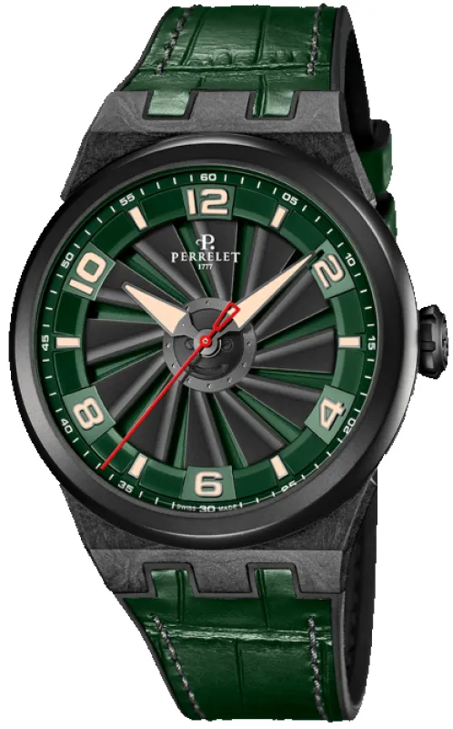 Perrelet Turbine Carbon Sports Green Watch sold by Jura Watches