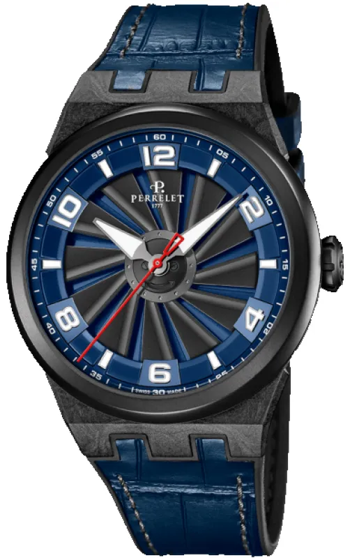 Perrelet Turbine Carbon Sports Blue Watch sold by Jura Watches