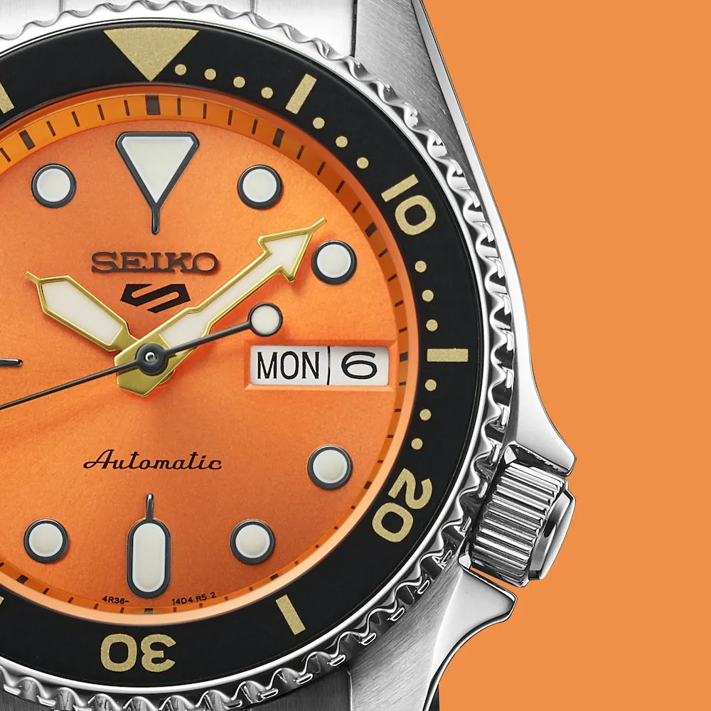 Seiko Watch 5 Sports SKX Midi Orange Mens sold by Jura Watches product image thumbnail 3