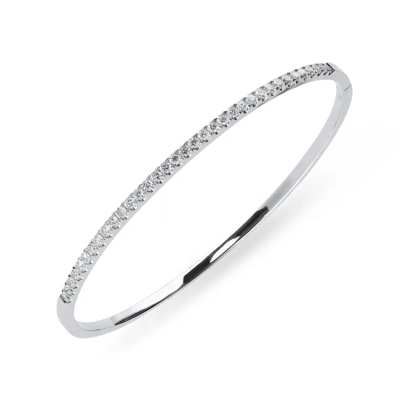 18ct White Gold 0.92ct Diamond Bangle sold by Jura Watches