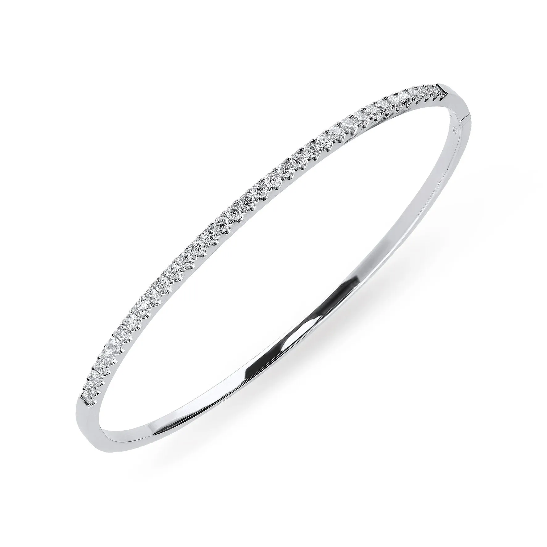 18ct White Gold 0.92ct Diamond Bangle sold by Jura Watches
