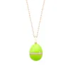 Faberge Essence 18ct Rose Gold Neon Yellow Egg Pendant with Diamond Belt sold by Jura Watches