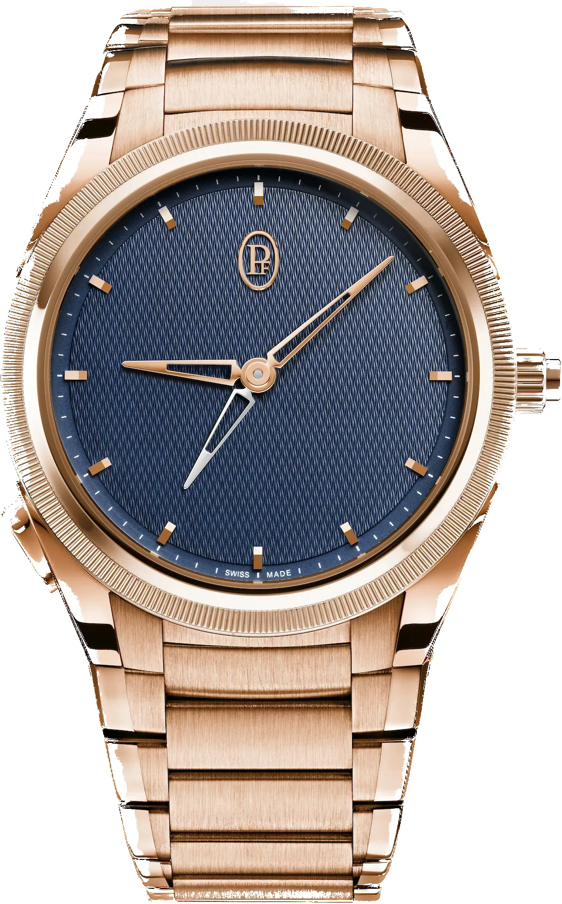 Parmigiani Fleurier Tonda PF GMT Rattrapante Gold Milano Blue Watch sold by Jura Watches