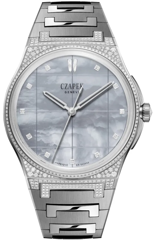 Czapek Antarctique S La Carte des Nuages Stormy Grey Diamonds Limited Edition Watch made by Jura Watches
