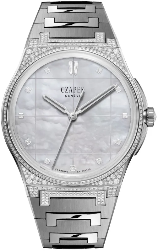 Czapek Antarctique S La Carte des Nuages Misty White Diamonds Limited Edition Watch made by Jura Watches