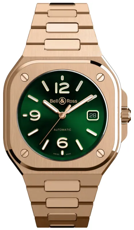 Bell & Ross BR 05 Auto Green Gold Bracelet Watch sold by Jura Watches