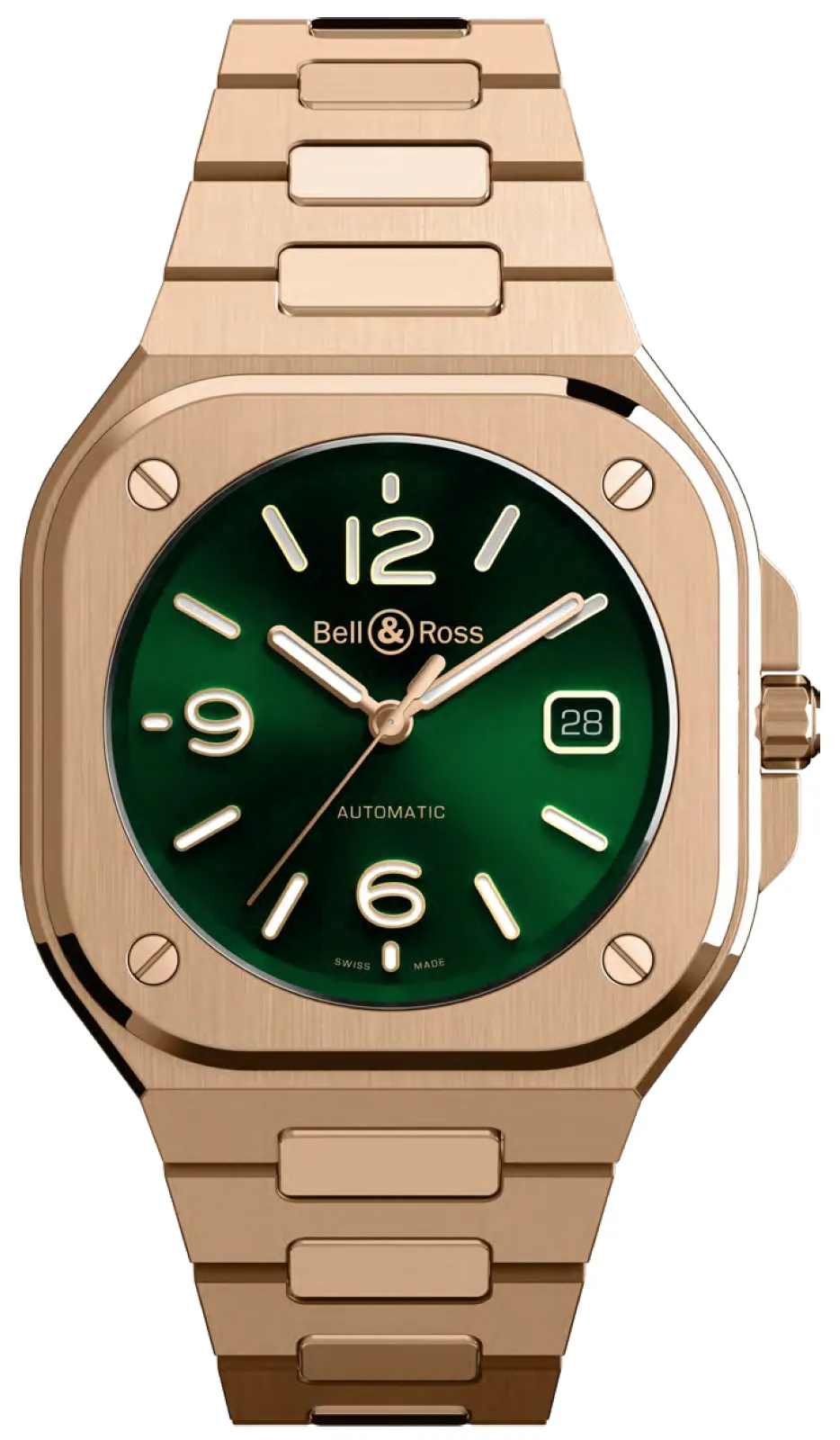 Bell & Ross BR 05 Auto Green Gold Bracelet Watch sold by Jura Watches