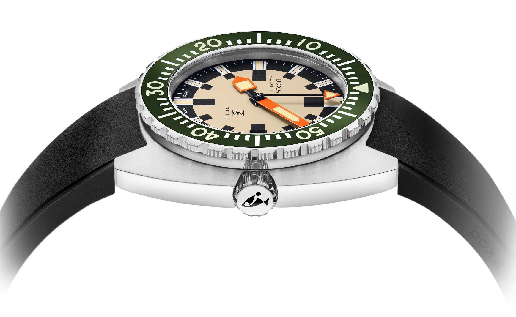 Doxa Dive Army Rubber Watch sold by Jura Watches product image thumbnail 3