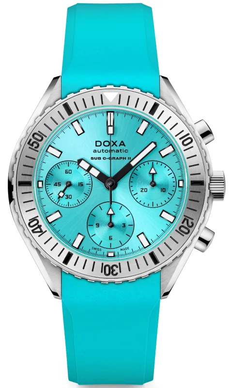 Doxa Sub 200 C-Graph II Aquamarine Rubber Watch sold by Jura Watches