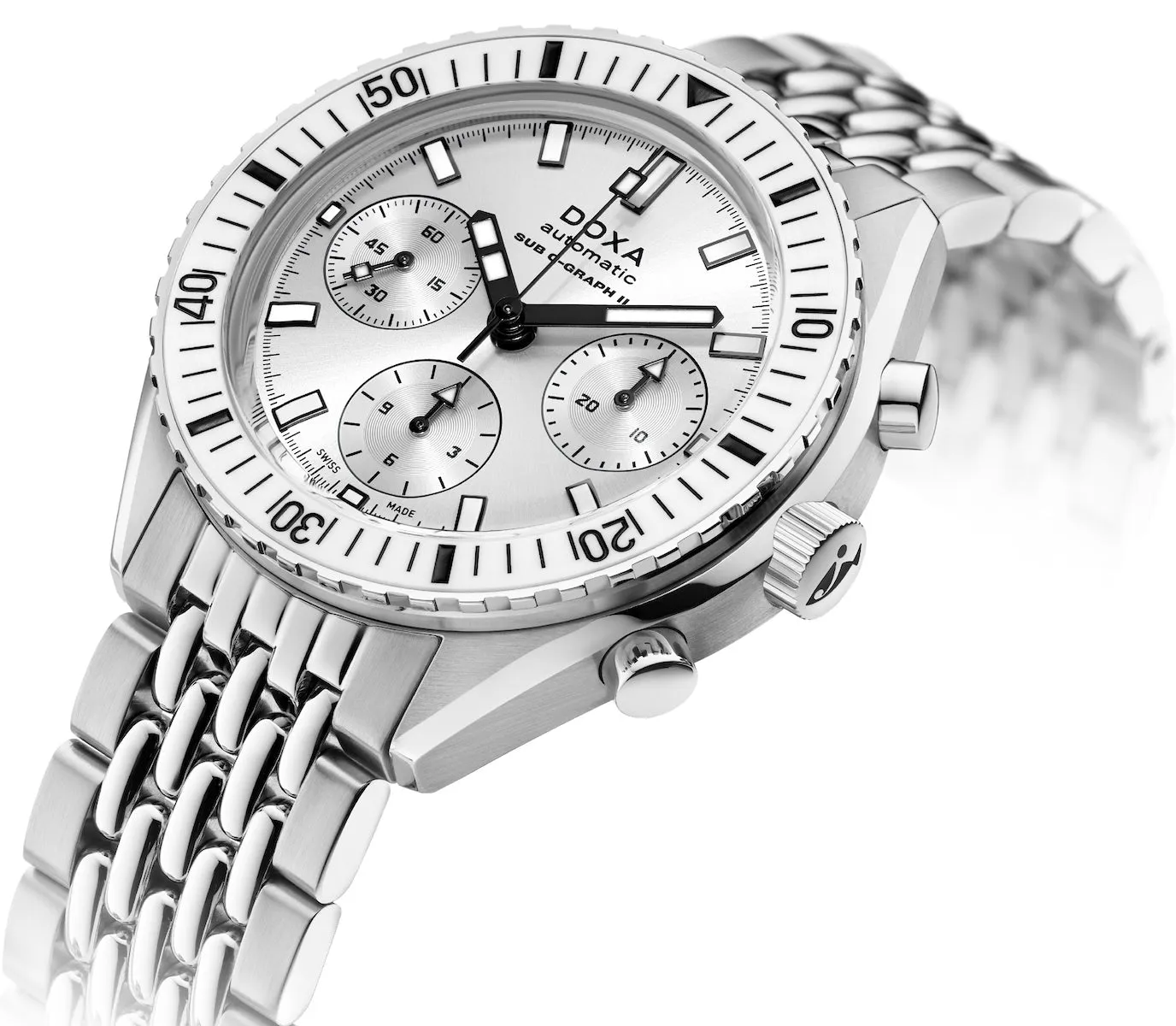 Doxa Sub 200 C-Graph II Whitepearl Bracelet Watch sold by Jura Watches product image thumbnail 2