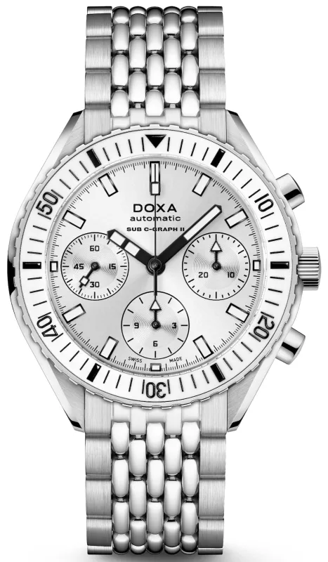 Doxa Sub 200 C-Graph II Whitepearl Bracelet Watch sold by Jura Watches